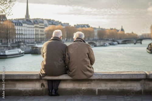 reform of retirement in France. Generative AI photo