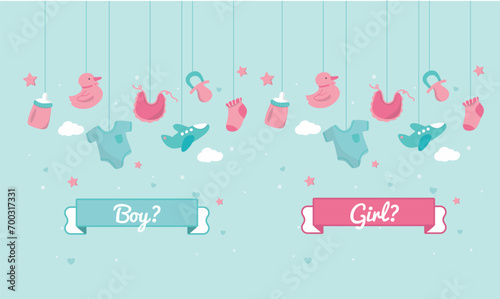 banner for baby reveal tea