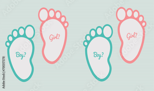 baby reveal tea card