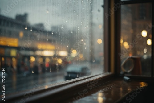rain view from window