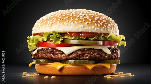 Hamburger Transparent Background PNG 8K 4K Photo photo
