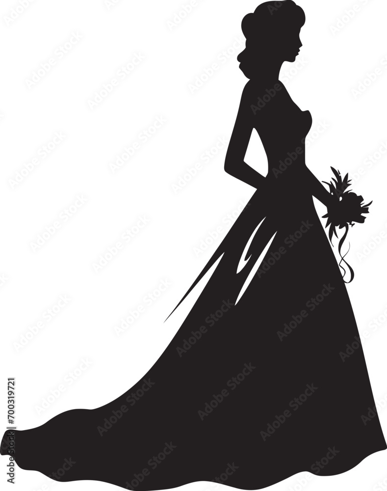 Classic Bridal Radiance Black Vector Sophisticated Bride Design Black Emblem Classic Bridal Radiance Black Vector Sophisticated Bride Design Black Emblem