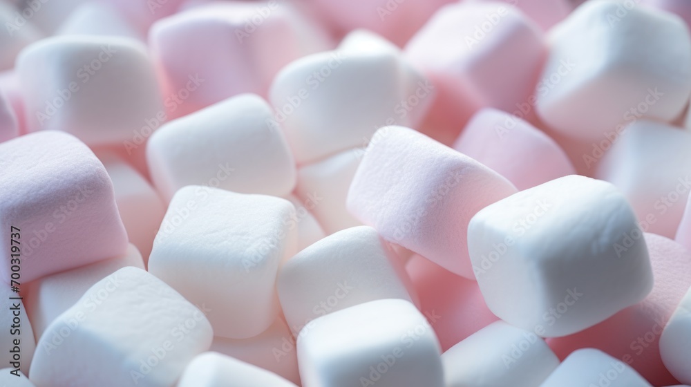 a pile of pink and white marshmallows sitting on top of a bed of pink and white marshmallows. a pile of pink and white marshmallows sitting on top of a bed of pink and white marshmallows.