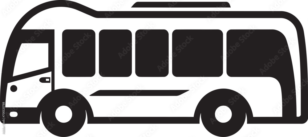 Urban Transport Monochrome Bus Logo Bus Mystery Black Vector Emblem Urban Transport Monochrome Bus Logo Bus Mystery Black Vector Emblem