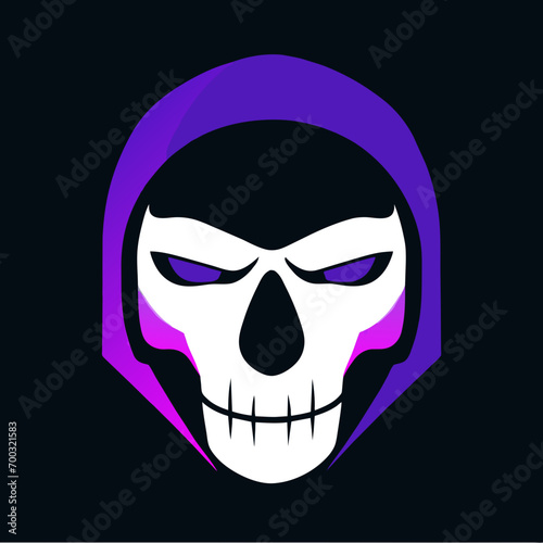 Skeletal Elegance: Modern Human Skull Logo Design