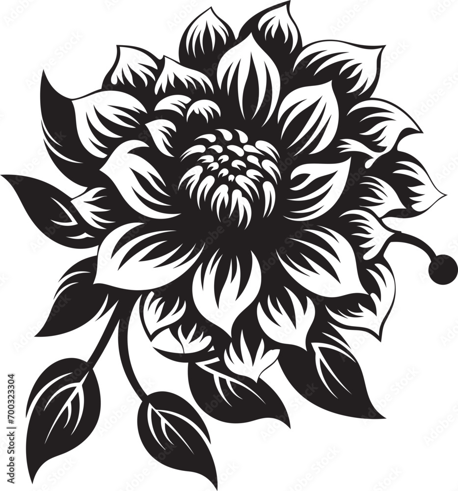 Thickened Petal Outline Monochrome Vector Frame Simple Floral Framework Black Iconic Symbol Thickened Petal Outline Monochrome Vector Frame Simple Floral Framework Black Iconic Symbol