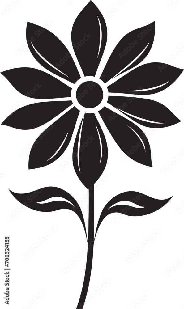 Intricate Petal Frame Black Symbolic Vector Botanical Silhouette Monochrome Flower Logo Intricate Petal Frame Black Symbolic Vector Botanical Silhouette Monochrome Flower Logo