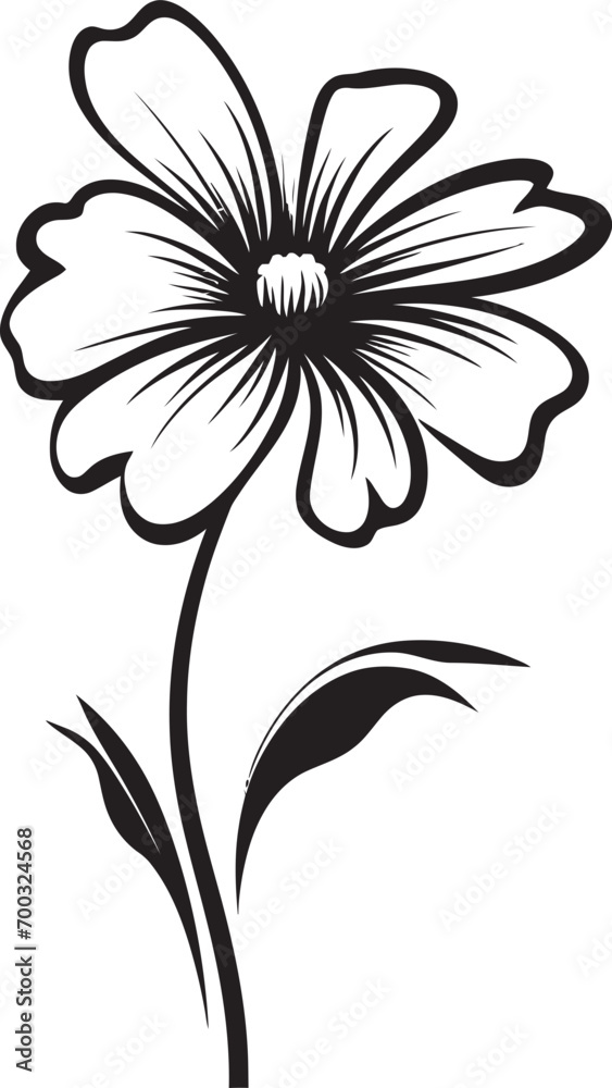 Simple Hand Drawn Sketch Black Vectorized Icon Freehand Bloom Emblem Monochrome Sketchy Design Simple Hand Drawn Sketch Black Vectorized Icon Freehand Bloom Emblem Monochrome Sketchy Design