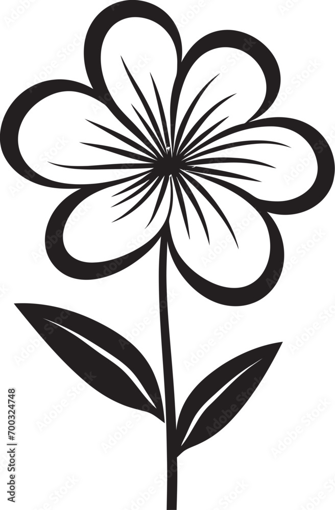 Expressive Hand Drawn Gesture Monochrome Emblematic Icon Simple Sketchy Floral Black Vectorized Emblem Expressive Hand Drawn Gesture Monochrome Emblematic Icon Simple Sketchy Floral Black Vectorized Emblem