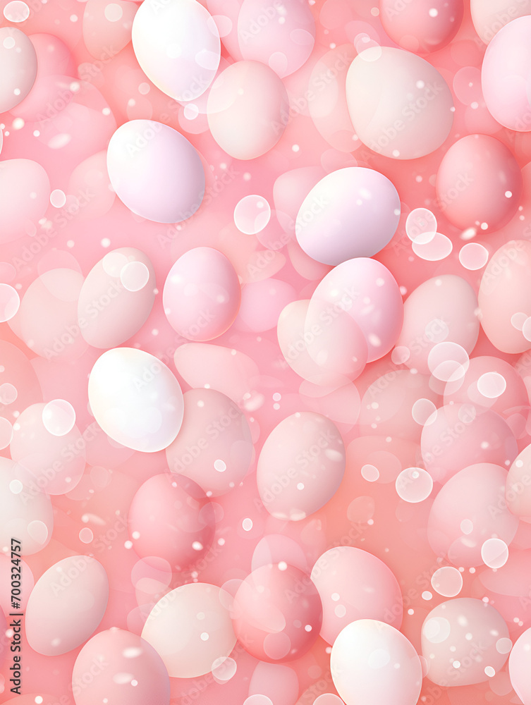 Abstract pastel pink easter eggs background 