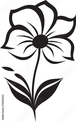 Unrefined Blossom Design Hand Drawn Symbolic Icon Scribbled Petal Outline Monochrome Vectorized Frame