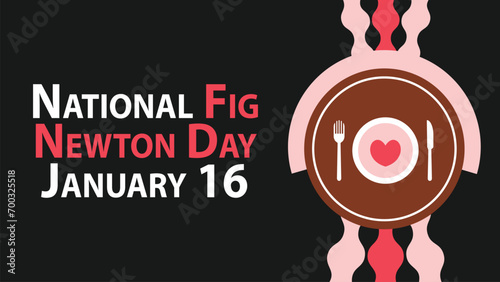 National Fig Newton Day vector banner design. Happy National Fig Newton Day modern minimal graphic poster illustration.