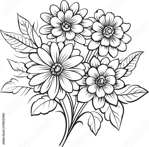 Singular Blossom Element Black Icon Artistic Flower Vector Vector Monotone