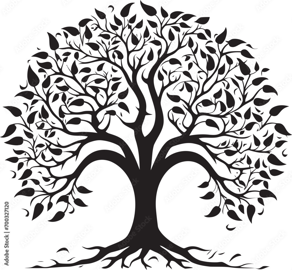 Monochrome Tree Symbol Iconic Logo Design Stylish Vector Oak Emblematic Mark Monochrome Tree Symbol Iconic Logo Design Stylish Vector Oak Emblematic Mark