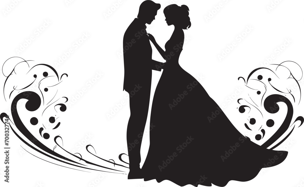 Whimsical Floral Union Stylish Vector Detail Ethereal Blossom Affair Monochrome Iconic Emblem Whimsical Floral Union Stylish Vector Detail Ethereal Blossom Affair Monochrome Iconic Emblem