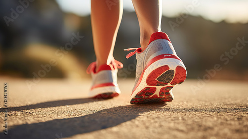 Dynamic Trail Runner: Detail of Athlete's Legs in Motion