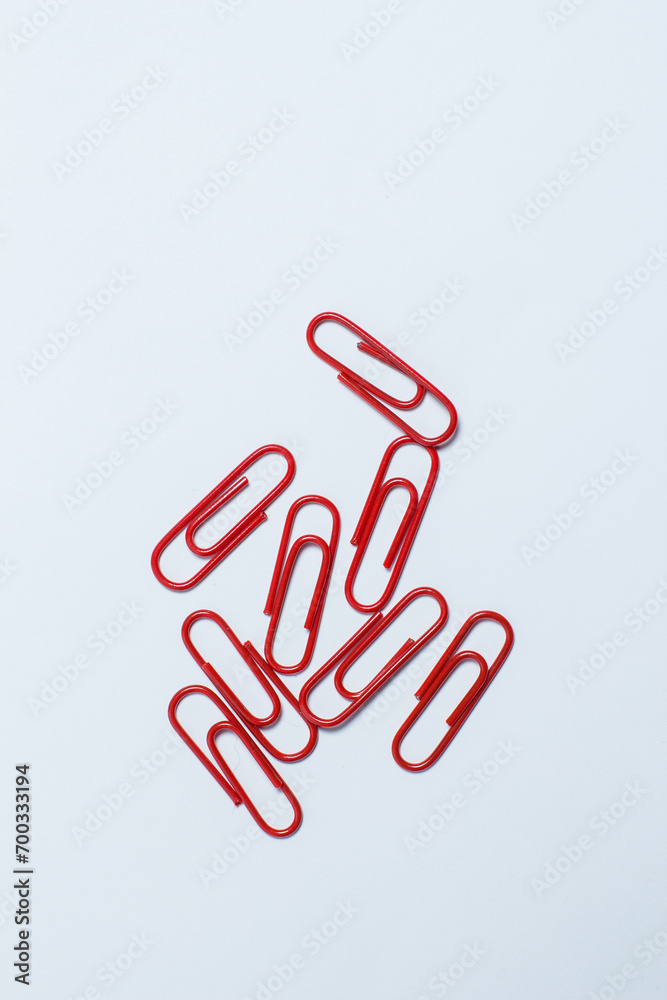 Stationery hairpin, paper clips on a white background Stationery hairpin, paper clips on a white background
