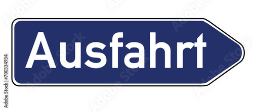 Autobahn Ausfahrt 