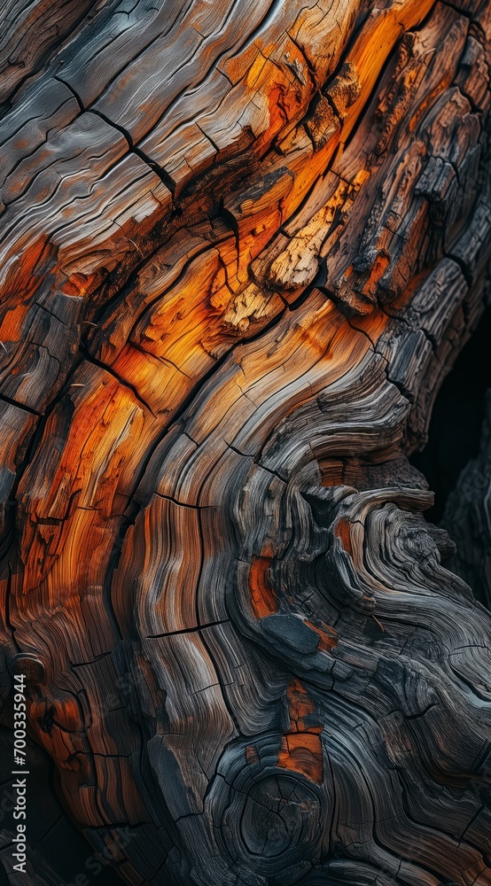 Abstract Wooden Texture with Swirled Grain Patterns and Warm Organic Details