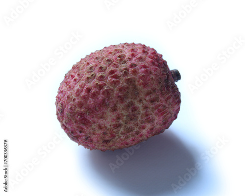 Tasty fresh Lychee fruit isolated on white background.