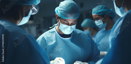 The Medical Team of Surgeons Performs Surgical Іnterventions. photo