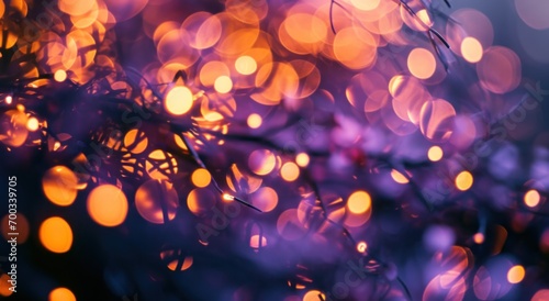 bokeh effect christmas tree background blurred and shining christmas rings
