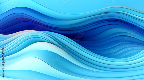 Digital technology blue rhythm wavy line abstract graphic poster web page PPT background with generative