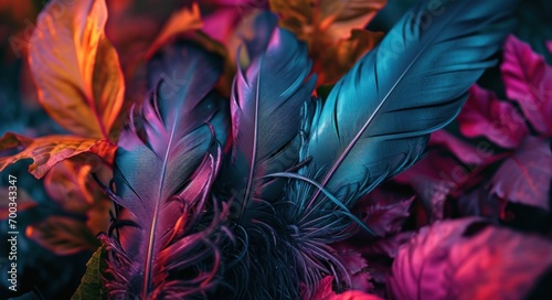 blackhaired feathers wallpaper, © olegganko