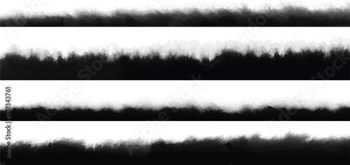 Photo Film Frame Burn Edges Black and White Collection Number Two as Modern Analog Devices Style Template - Grayscale Objects on White Background - Vector Retro Graphic Design