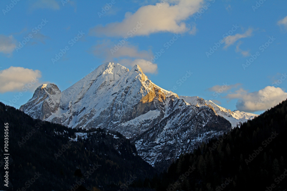 tramonto sul Gran Vernel (Dolomiti di Fassa, Trentino)
