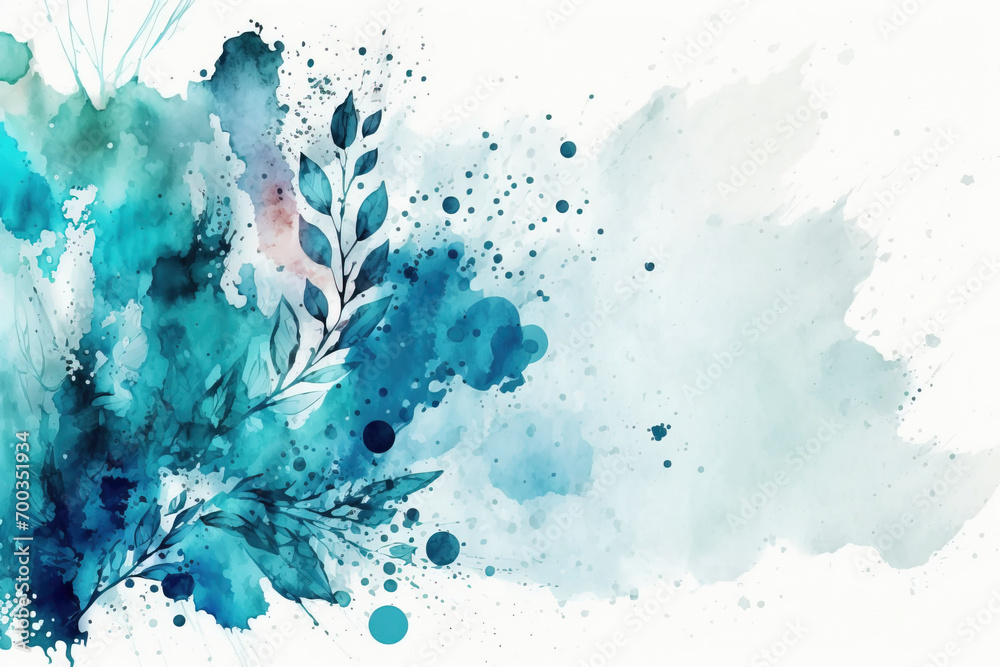 Obraz premium Aqua Essence Watercolor Dream created with Generative AI technology