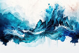 Aqua Essence Watercolor Dream created with Generative AI technology
