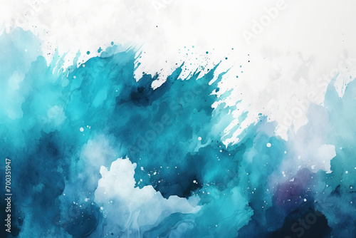 Aqua Essence Watercolor Dream created with Generative AI technology