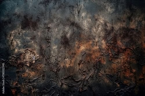 Abstract Decay: Rust and Patina created with Generative AI technology photo