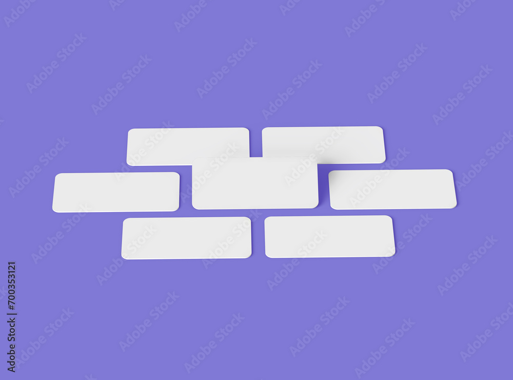 Blank separated mobile phone screens for ui ux app presentation. 3d rendering. Blank separated mobile phone screens for ui ux app presentation. 3d rendering.
