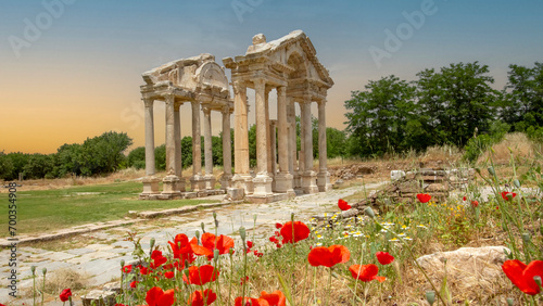 Ancient city of Aphrodisias, Aydin / Turkey. Travel concept photo. photo