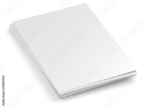 Open magazine with a glued binding. Vertical A4 format.