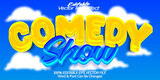 Comedy Show  Vector Text Effect Editable Alphabet Concert Standup Comedian Musical Cartoon Laugh