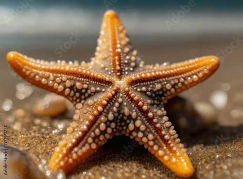 Starfish on the coast, macro photography © D'Arcangelo Stock
