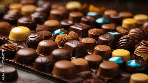 Assortment of fine chocolate candies