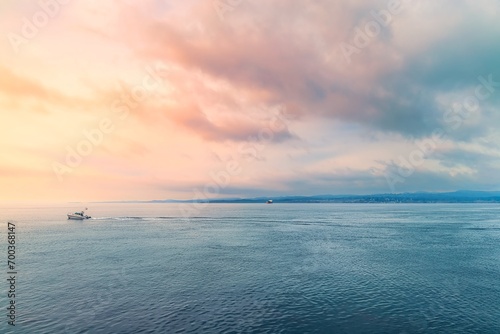 Sunrise Clouds Over The British Columbia Sea