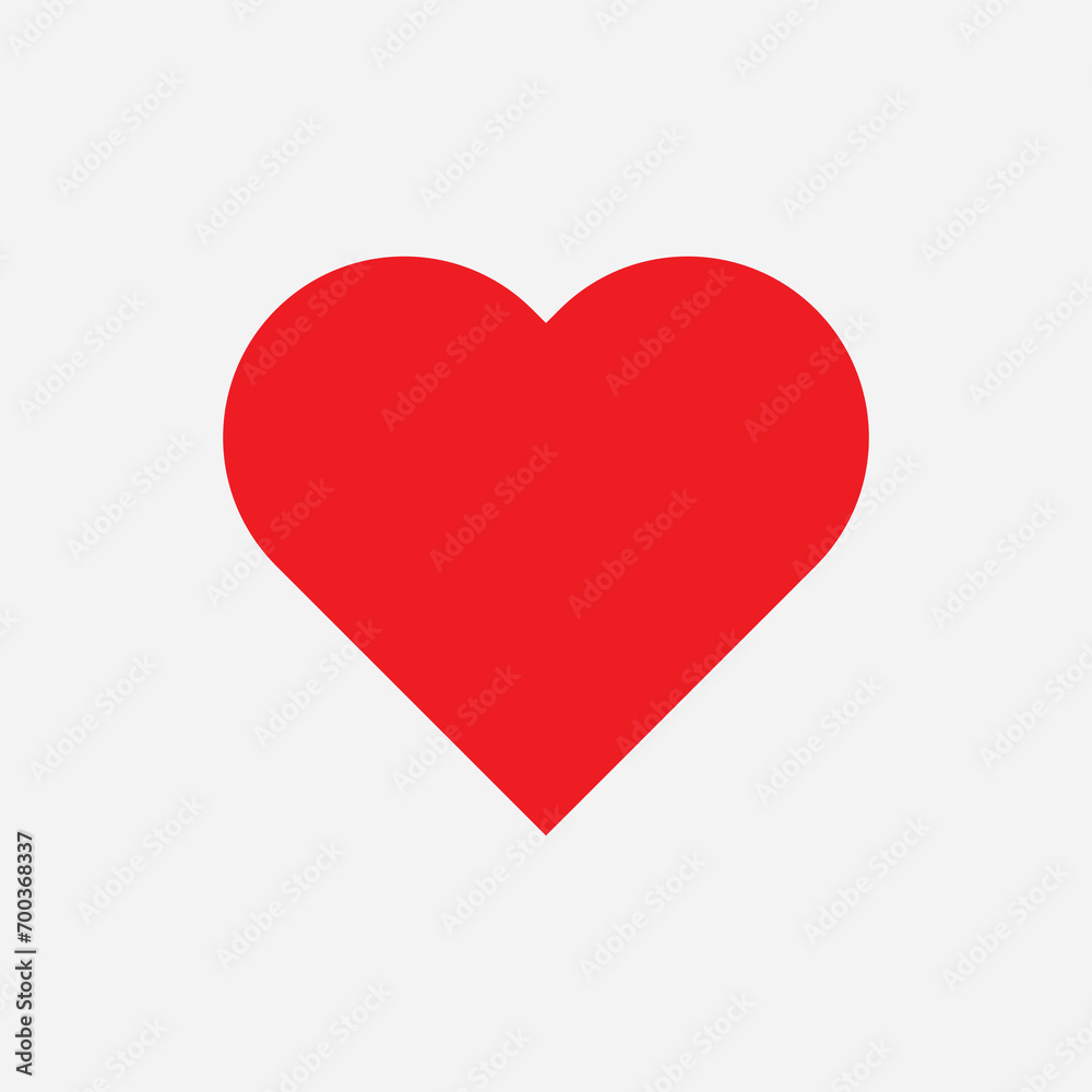Heart Icon Vector. Love symbol. Valentine's Day sign, emblem isolated on white background