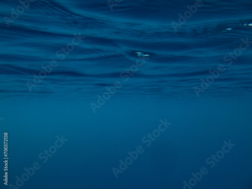 Underwater sea surface, Dark blue background