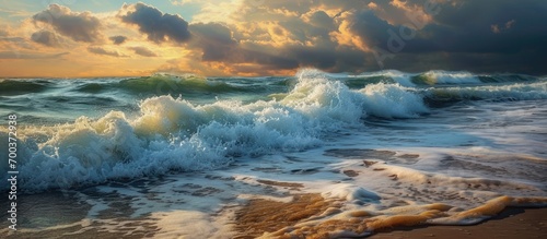 Stunning morning seascape.