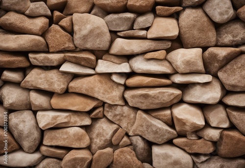 Beige brown natural stone texture Background banner with stacked stones