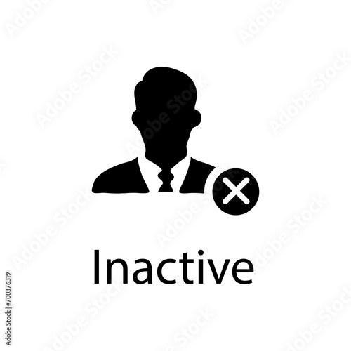 Inactive icon. Inactive icon for templates, infographics simple icon on white background..eps