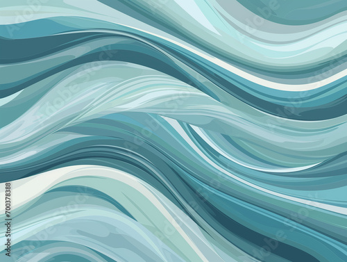 A Minimal Illustration Of A Gentle Wave Pattern In Soft Blues And Grays