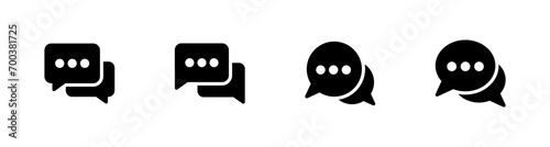 Chat Bubble Icon set. Chat, message, message, sms, chat, chatting, talk line icon vector illustration
