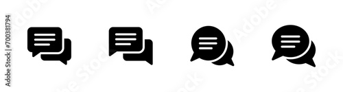 Chat Bubble Icon set. Chat, message, message, sms, chat, chatting, talk line icon vector illustration