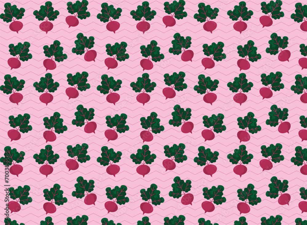 Beetroot pattern, vector illustration, for backgrounds or prints, vegetable and greens templates